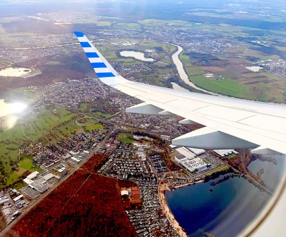 Blick aus einem Airbus A321 von Condor: Bald auch in London möglich.