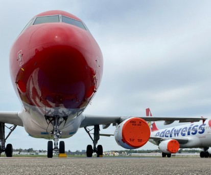 Geparkte Flieger von Edelweiss: Zurück zur Basis.