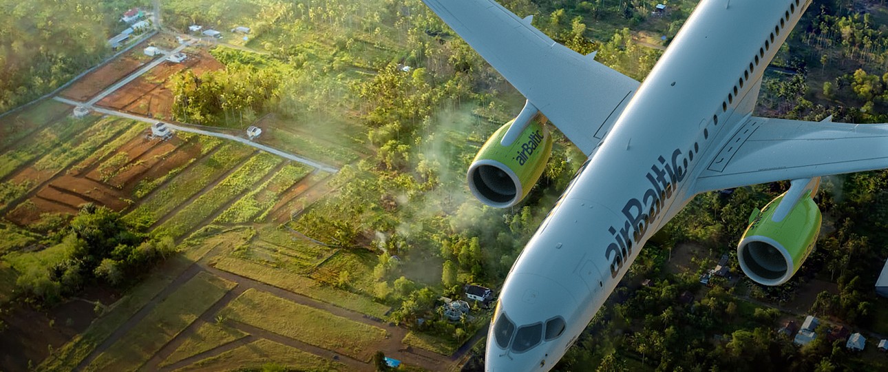 Airbus A220 von Air Baltic: Die Airline muss ein Problem lösen.