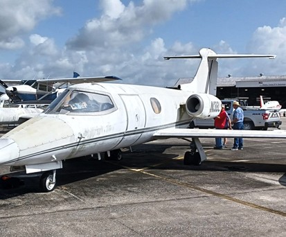 Stand lange ungenutzt herum: Der erste jemals ausgelieferte Learjet.