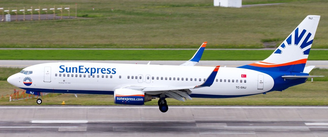 Eine Boeing 737-800 von Sun Express: Solch ein Flugzeug war in den Vorfall verwickelt.