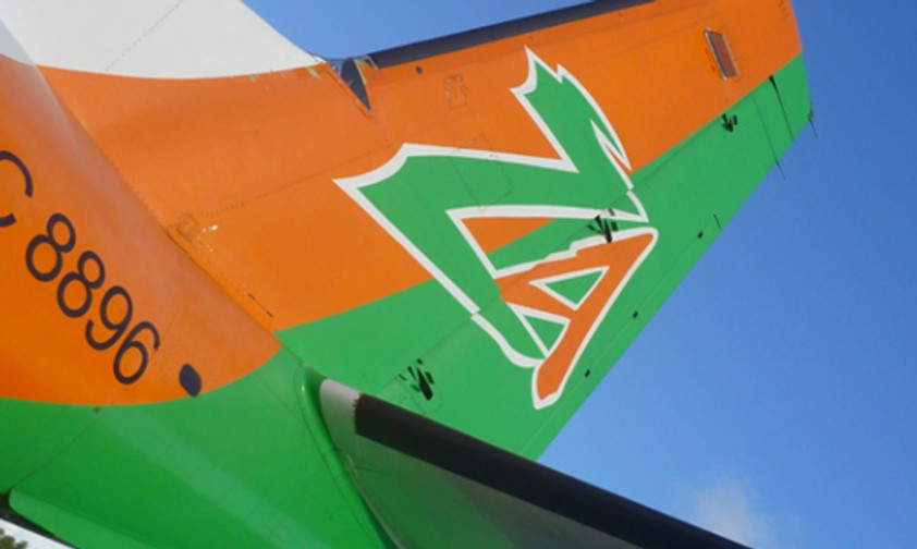 Heckflosse eine Maschine von Zest Air: Die Flieger bleiben am Boden.