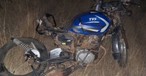 Das Motorrad: Der Fahrer kam mit dem Schreck davon.
