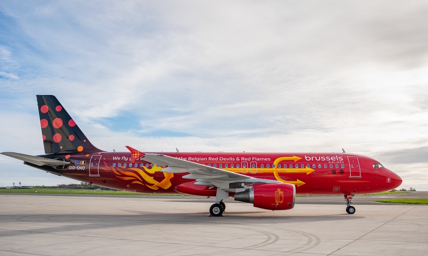 Airbus A320 «Trident» von Brussels Airlines: Diese Woche nur nach Spanien unterwegs. 