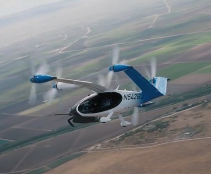 Joby Aviation Flieger in der Luft: Das Lufttaxi flog am 24. Juni 841 Kilometer weit.