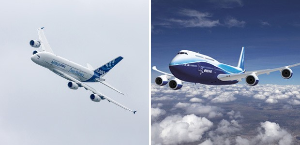 Airbus A380: 403 Millionen Dollar – Boeing B747-8: 356,9 Millionen Dollar.