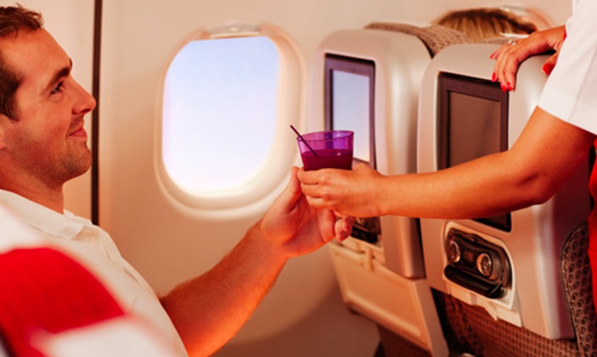 Virgin-Kabine: Besonderer Service auch auf der Kurzstrecke.