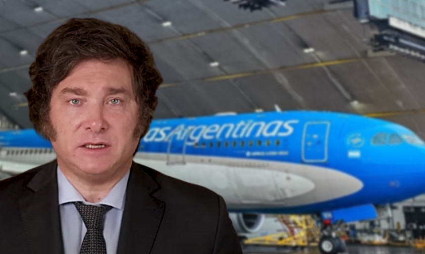 Javier Milei und ein Jet von Aerolíneas Argentinas: Argentiniens gewählter Präsident mag keine Staatsunternehmen.