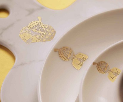 Air India bringt ihr legendäres Maskottchen zurück: Der Maharadscha prangt auf dem Porzellan für die höheren Buchungsklassen.