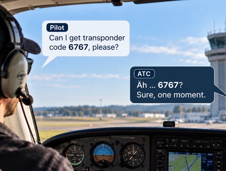 6767 bitte? Der Wunsch wurde dem Piloten erfüllt.