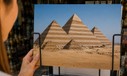 Pyramiden von Gizeh im neuen Look: Condor flog nicht im eigenen Design nach Kairo.