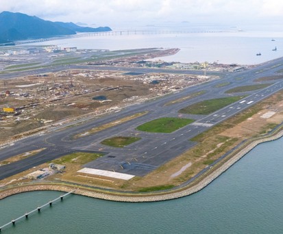 Neue Piste am Flughafen Hongkong: Sie ist die nördlichste der drei.