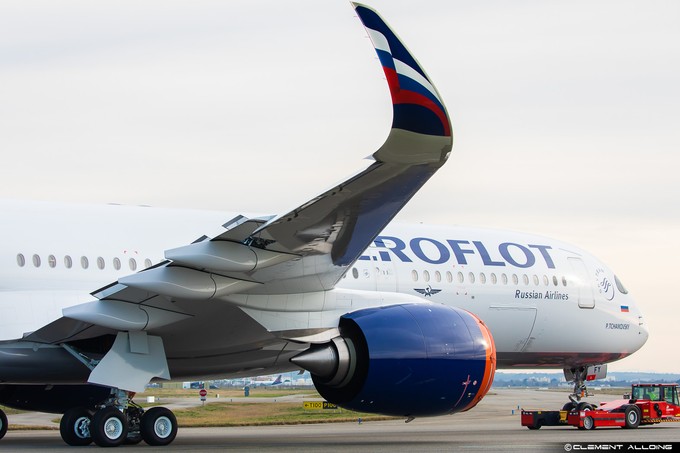 Größerer Schriftzug, Russland-Flagge auf den Winglets: Aeroflot passt die Bemalung ihrer Flugzeuge an.