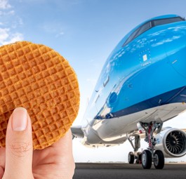 Airbus A321 Neo von KLM: An Bord gibt es künftig weiterhin eine Stroopwaffel, aber kein Sandwich mehr.