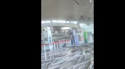 Flughafen Pereria: Massive Schäden am Terminal.