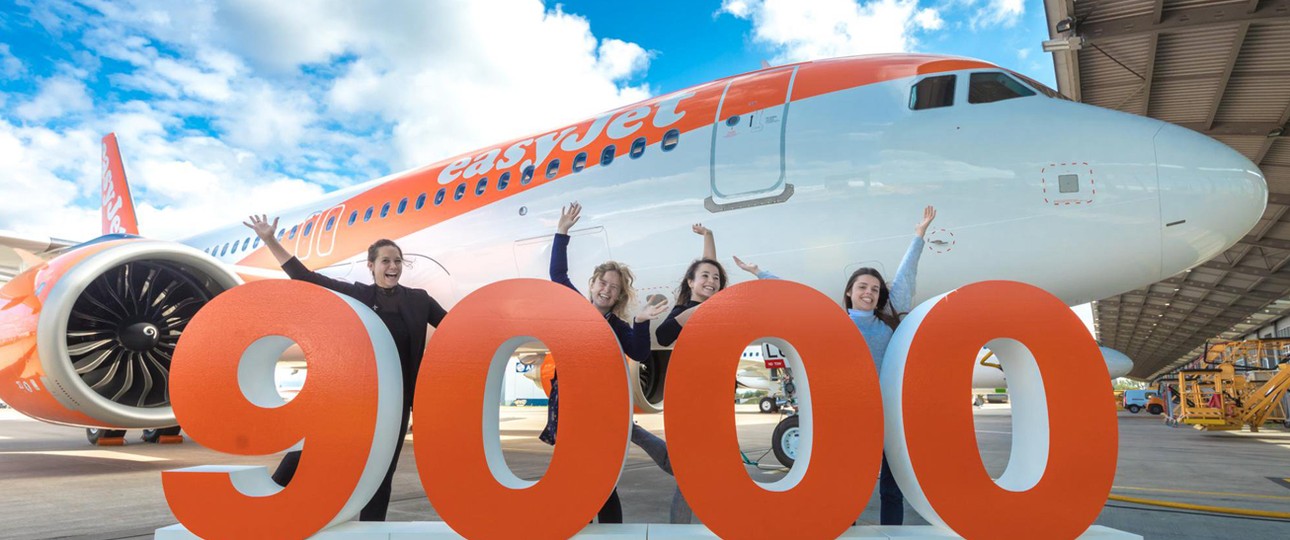 Der 9000. Airbus A320: Easyjet bekam den Flieger mit der runden Zahl.