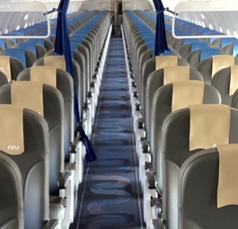 Blick in die neugestaltete Marabu-Kabine: Bis zum Sommer soll die gesamte Flotte vereinheitlicht sein.