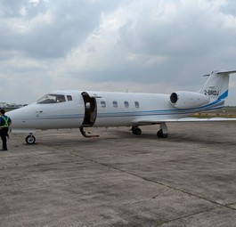Der Learjet 55 von Birdie: Heißt nun 2-BRDJ.