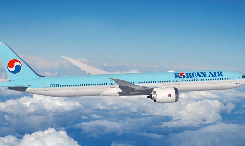 Boeing 777-9 in den Farben von Korean Air: Die Airline bestellt 20 Jets.