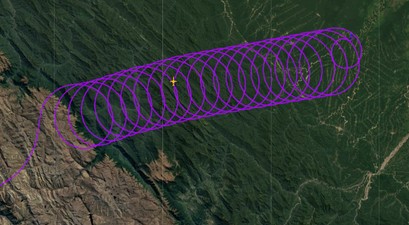 Flugverlauf der Cessna Citation.