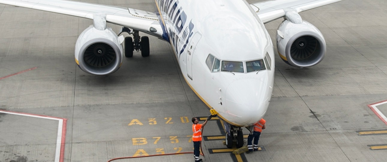 Flugzeug von Ryanair in Charleroi (Symbolbild): Es kam zu Umleitungen.