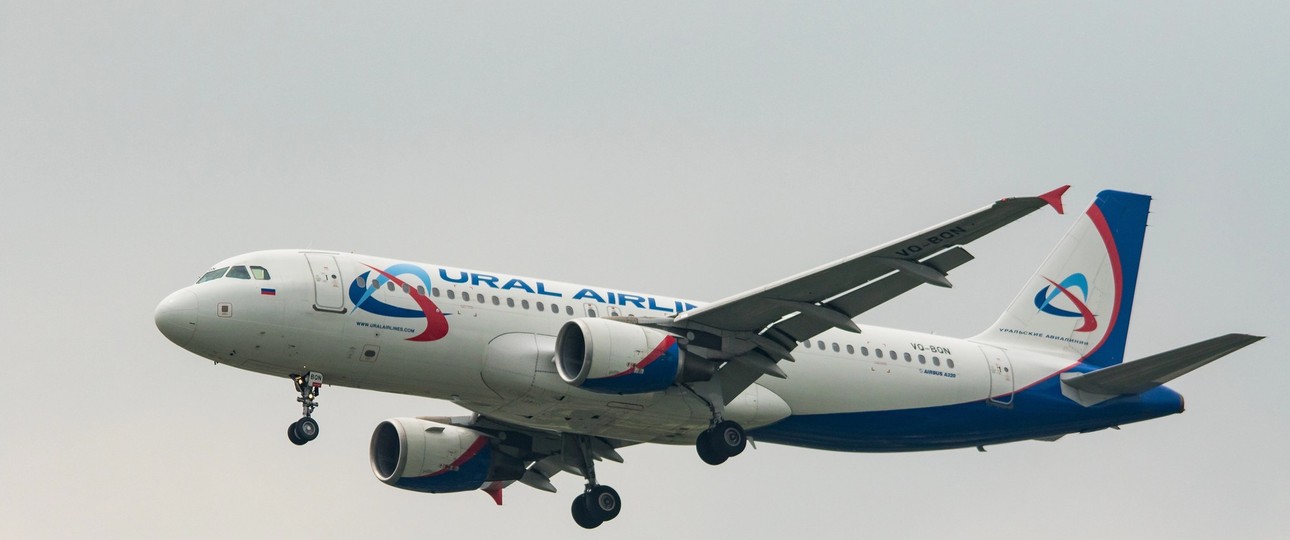 A320 von Ural Airlines: Auch bei der Airline kam es kürzlich zu Problemen mit einem Triebwerk.