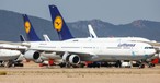 Die D-AIHV, hier beim ersten, Covid-bedingten Teruel-Aufenthalt 2020: Danach flog sie erneut für Lufthansa.