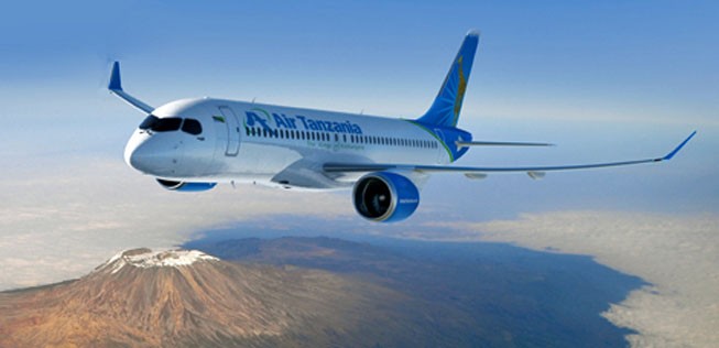 Airbus A220 von Air Tanzania: In Südafrika festgehalten.