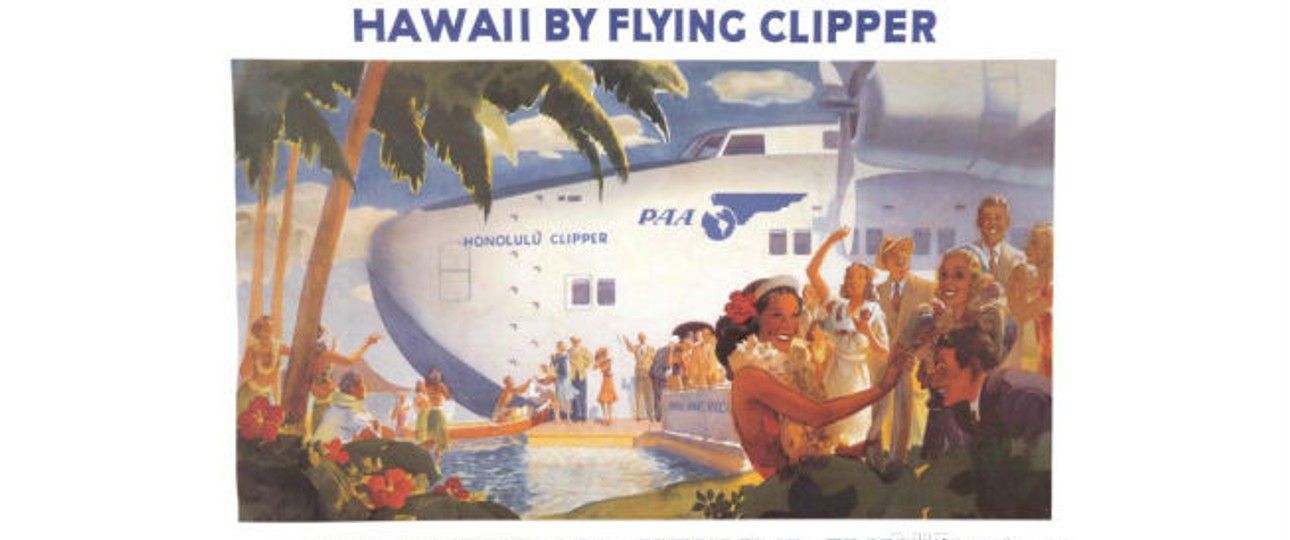 Aloha! Hawaii und ein bisschen Sonne: Mit Pan American Airways und diesem Poster kein Problem.