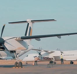 Bombardier Dash 8 Q400 von Tchadia Airlines: Bislang nur zwei Flieger in der Flotte.