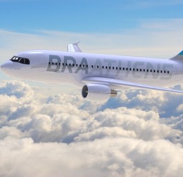 Airbus A319 in den Farben von Braathens: Neuer Markenname.