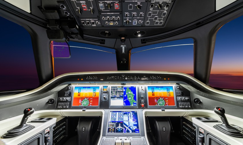 Cockpit von Embraers Praetor 600: Der Hersteller verspricht modernste Avionik.