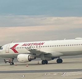 Airbus A320 von Austrian Airlines: Fliegt im Winter kaum.