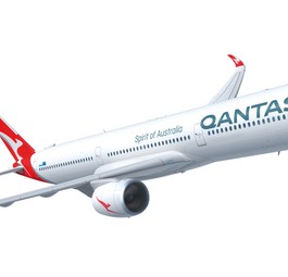 Airbus A350-1000 in den Farben von Qantas: Erst eine Skizze.