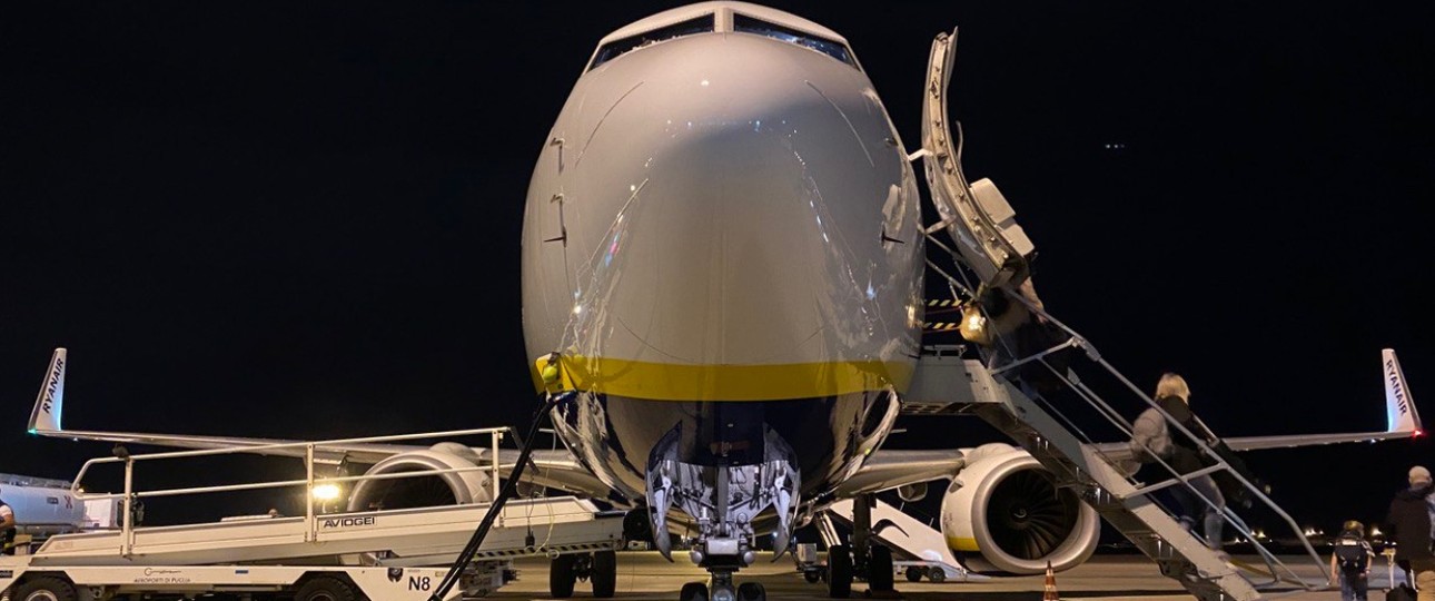 Boeing 737 von Ryanair: Zu früh losgefahren.