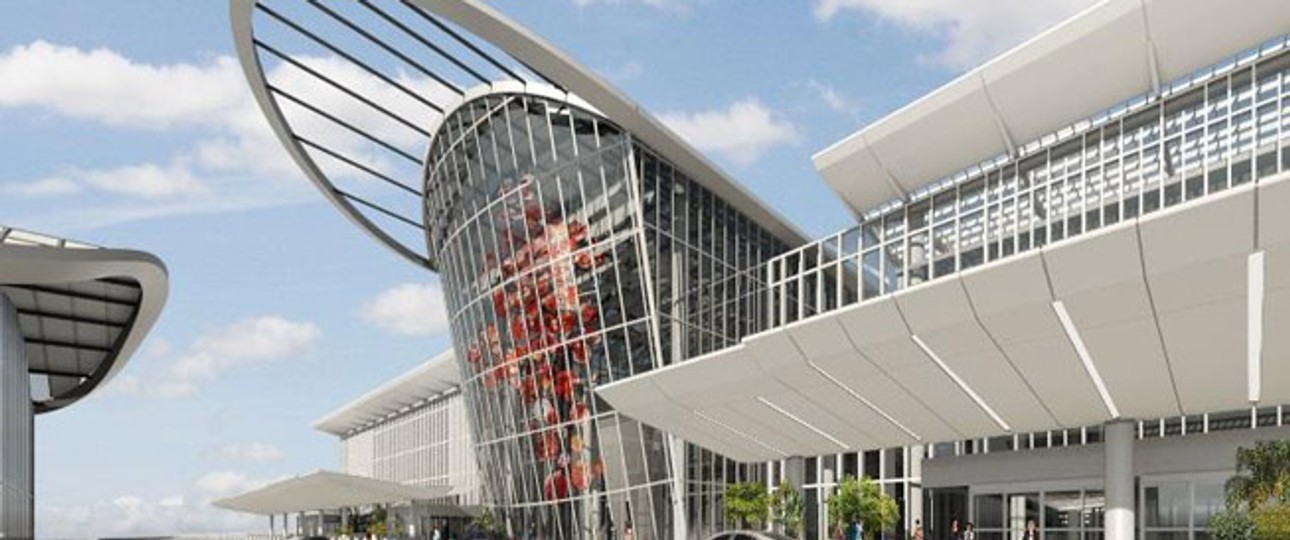 Visualisierung des Südterminals: So plant Fentress Architects.
