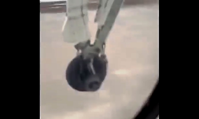 Dash 8 verliert beim Start ein Rad