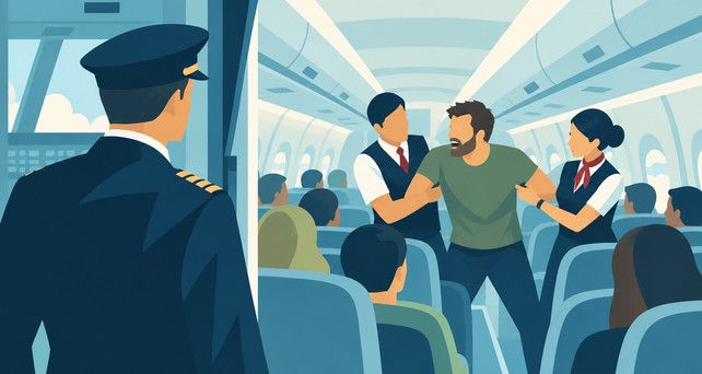 Unruly Passenger: Was darf die Crew mit  Pöbelpassagieren tun, was nicht?