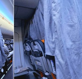 Der Crew Rest im Flugzeug von Gol (rechts etwas herangezoomt).