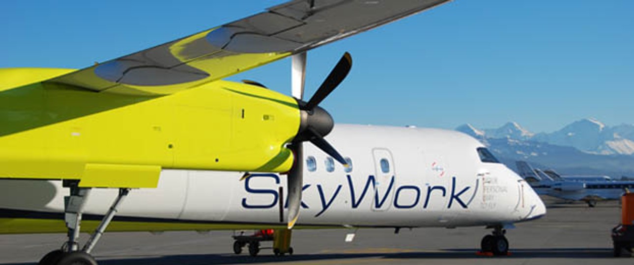 Dash 8 von Skywork: Bleiben etwas länger schweizerisch.