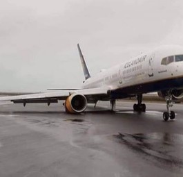 Boeing 757 von Icelandair: Harte Landung.