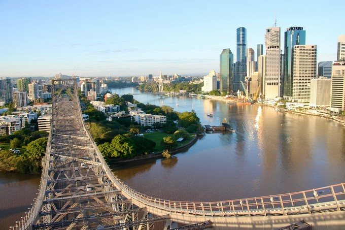 Ausblick vom Bridge Climb in Brisbane