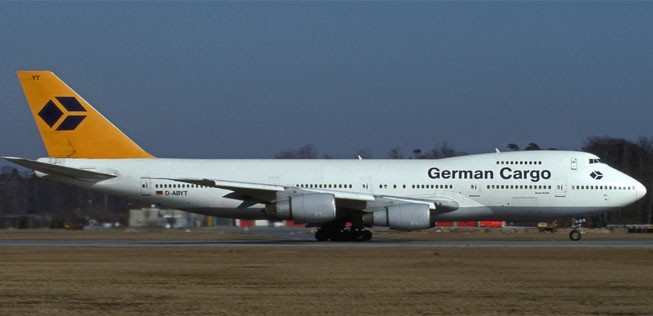 Die Boeing 747-200 mit der letzten Kennzeichnung TF-ARM war früher für German Cargo als D-ABYT durch die Welt geflogen.