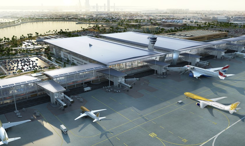 Grafik des neuen Terminals am Bahrain Airport: Der Flughafen Frankfurt berät den Inselstaat.