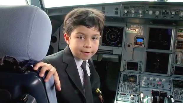 Kleiner Pilot bei Air Arabia: Aufmerksamkeitsfänger
