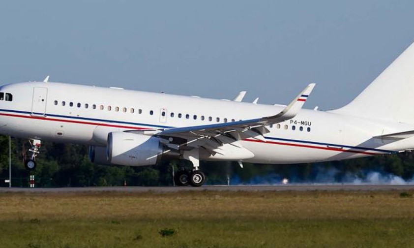 Airbus A319 mit dem Kennzeichen P4-MGU: Gehört laut den USA Andrei Skoch.
