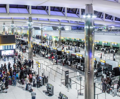 Airport London-Heathrow: Am 28. August 2023 fielen in ganz England zahlreiche Flüge aus.