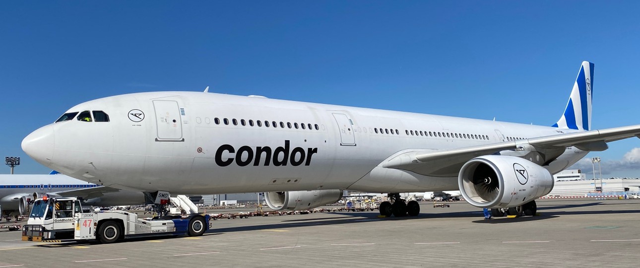 Airbus A330-300 mit dem Kennzeichen 9H-SMD: Smart-Lynx-Jet im Einsatz für Condor.