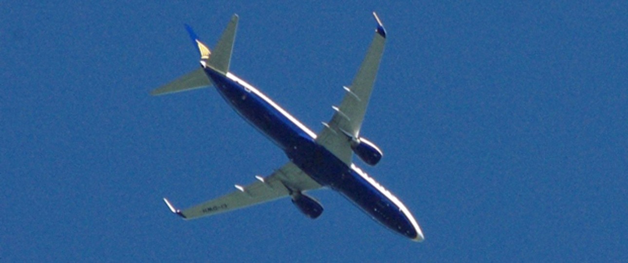 Flieger von Ryanair: teurerer Spanienflüge.