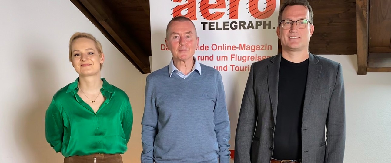 <span style="color: #000000;">Beim aeroINSIDER-Talk: Laura Frommberg (Chefredakteurin), Willie Walsh (Iata-Generaldirektor), Stefan Eiselin (Chefredakteur).</span>